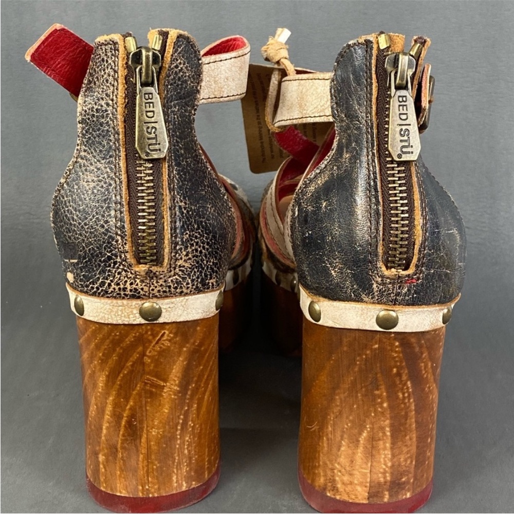 Bed Stu Antonelli Nectar Lux Leather Platform Sandals EUC Size 8 - Picture 8 of 12